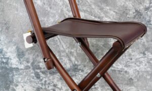 Rey Pavon Leather Stool with Back