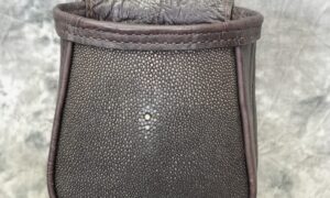 Ange Bull Hide and Stingray Shooting Pouch